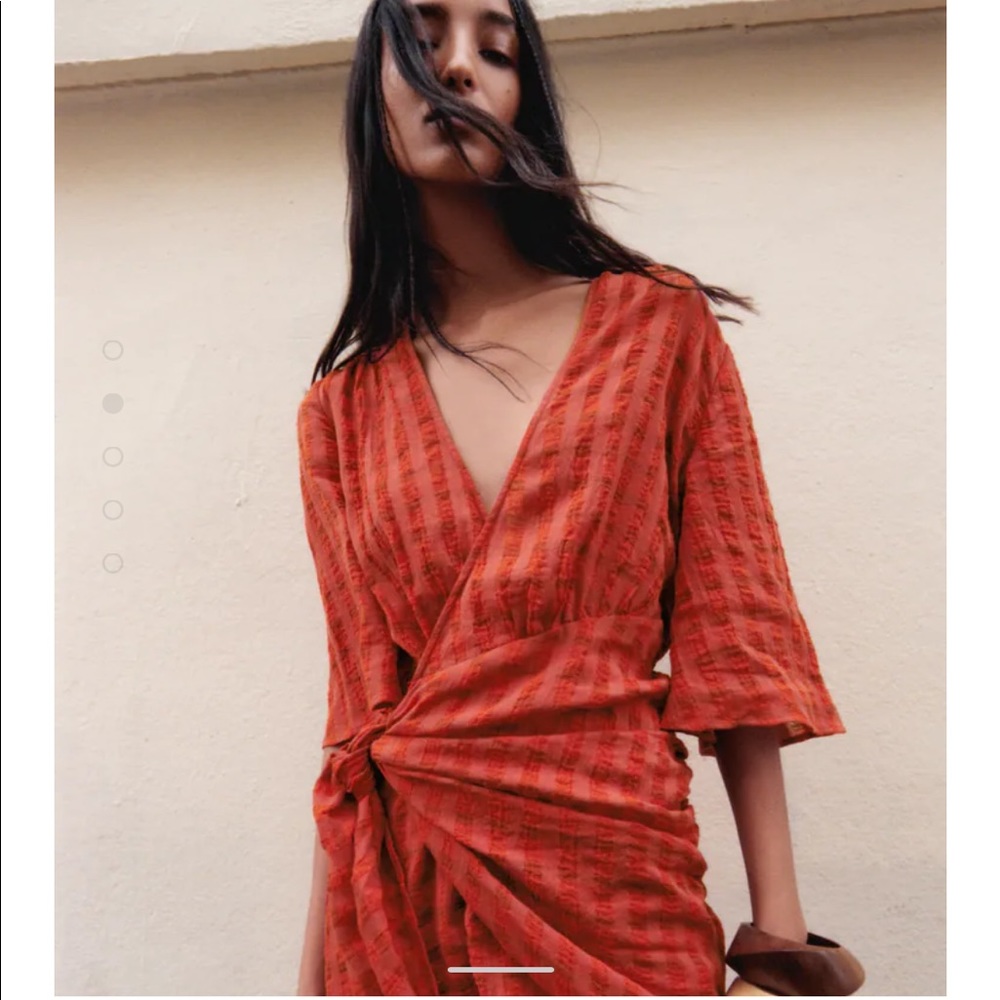 Orange Carla Wrap Dress